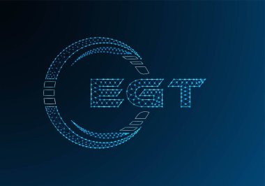 EGT düşük poli harfli logo vektör tasarımı. EGT düşük polyester logo tasarımı. Düşük polyester logo.
