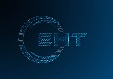 EHT düşük poli harfli logo vektör tasarımı. EHT düşük polyester logo tasarımı. Düşük polyester logo.