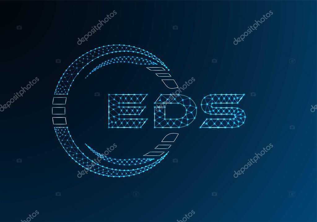 EDS low poly letter logo vector design. EDS lower poly logo design. Low poly logo.