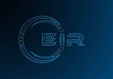 EIR düşük poli harfli logo vektör tasarımı. EIR düşük polyester logo tasarımı. Düşük polyester logo.