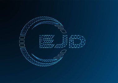 EJD düşük poli harfli logo vektör tasarımı. EJD düşük polyester logo tasarımı. Düşük polyester logo.