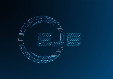 EJE düşük poli harfli logo vektör tasarımı. EJE düşük polyester logo tasarımı. Düşük polyester logo.