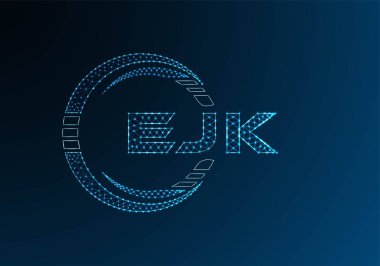EJK düşük poli harfli logo vektör tasarımı. EJK düşük poli logo tasarımı. Düşük polyester logo.