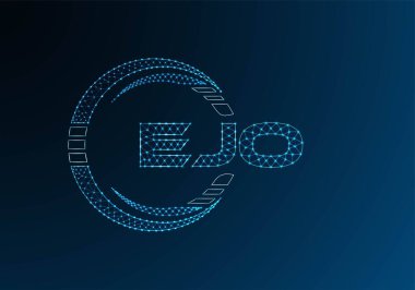 EJO düşük poli harfli logo vektör tasarımı. EJO düşük polyester logo tasarımı. Düşük polyester logo.