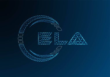 ELA düşük poli harfli logo vektör tasarımı. ELA düşük polyester logo tasarımı. Düşük polyester logo.