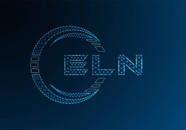 ELN düşük poli harfli logo vektör tasarımı. ELN düşük polyester logo tasarımı. Düşük polyester logo.
