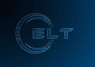 ELT düşük poli harfli logo vektör tasarımı. ELT düşük polyester logo tasarımı. Düşük polyester logo.