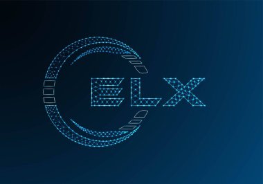 ELX düşük poli harfli logo vektör tasarımı. ELX düşük poli logo tasarımı. Düşük polyester logo.