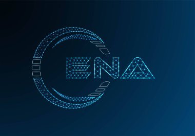 ENA düşük poli harfli logo vektör tasarımı. ENA düşük polyester logo tasarımı. Düşük polyester logo.