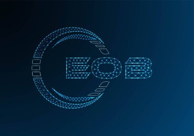 EOB düşük poli harfli logo vektör tasarımı. EOB düşük polyester logo tasarımı. Düşük polyester logo.