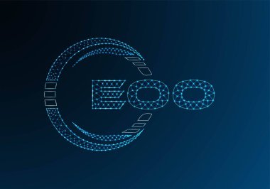 EOO düşük poli harfli logo vektör tasarımı. EOO düşük polyester logo tasarımı. Düşük polyester logo.