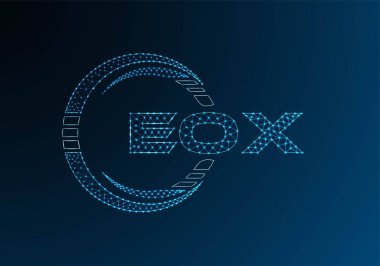 EOX düşük poli harfli logo vektör tasarımı. EOX düşük polyester logo tasarımı. Düşük polyester logo.