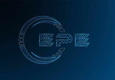 EPE düşük poli harfli logo vektör tasarımı. EPE düşük polyester logo tasarımı. Düşük polyester logo.