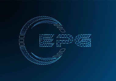 EPG düşük poli harfli logo vektör tasarımı. EPG düşük polyester logo tasarımı. Düşük polyester logo.
