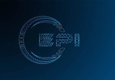 EPI düşük poli harfli logo vektör tasarımı. EPI düşük polyester logo tasarımı. Düşük polyester logo.