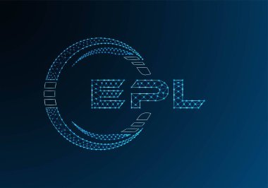 EPL düşük poli harfli logo vektör tasarımı. EPL düşük poli logo tasarımı. Düşük polyester logo.