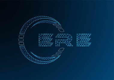 Aşırı düşük polyester harfli logo vektör tasarımı. - Daha düşük polyester logo tasarımı. Düşük polyester logo.