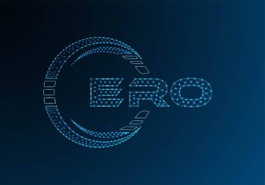 ERO düşük poli harfli logo vektör tasarımı. ERO düşük polyester logo tasarımı. Düşük polyester logo.