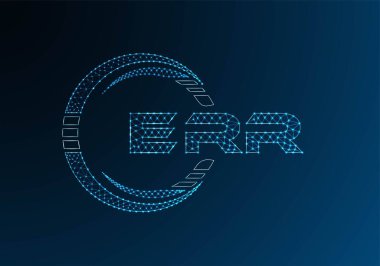 ERR düşük poli harfli logo vektör tasarımı. ERR düşük poli logo tasarımı. Düşük polyester logo.