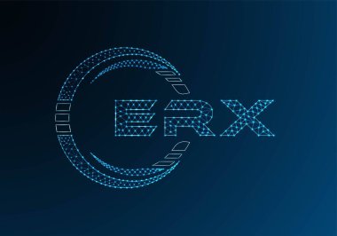 ERX düşük poli harfli logo vektör tasarımı. ERX düşük poli logo tasarımı. Düşük polyester logo.