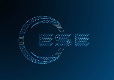 ESE düşük poli harfli logo vektör tasarımı. ESE düşük polyester logo tasarımı. Düşük polyester logo.