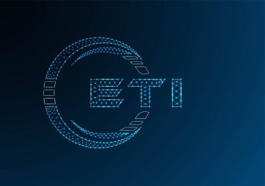 ETI düşük poli harfli logo vektör tasarımı. ETI düşük polyester logo tasarımı. Düşük polyester logo.