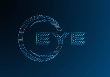 EYE düşük poli harfli logo vektör tasarımı. Göz altı poli logosu tasarımı. Düşük polyester logo.