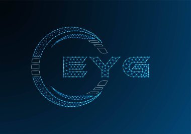 EYG düşük poli harfli logo vektör tasarımı. EYG düşük polyester logo tasarımı. Düşük polyester logo.