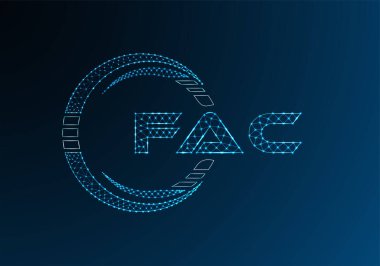 FAC düşük poli harfli logo vektör tasarımı. FAC düşük poli logo tasarımı. 
