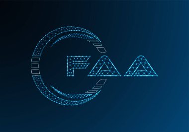 FEA düşük poli harfli logo vektör tasarımı. FEA düşük poli logo tasarımı. 