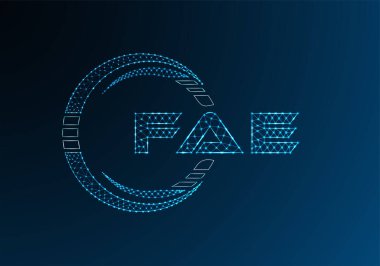 FAE düşük poli harfli logo vektör tasarımı. FAE düşük poli logo tasarımı. 