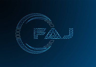 FAJ düşük poli harfli logo vektör tasarımı. FAJ düşük poli logo tasarımı. 