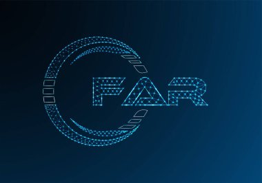 FAR düşük poli harfli logo vektör tasarımı. FAR düşük poli logo tasarımı. 