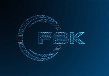 FBK düşük poli harfli logo vektör tasarımı. FBK düşük poli logo tasarımı. 