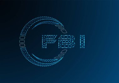 FBI düşük poli harfli logo vektör tasarımı. FBI düşük poli logo tasarımı. 