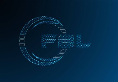 FBL düşük poli harfli logo vektör tasarımı. FBL düşük poli logo tasarımı. 