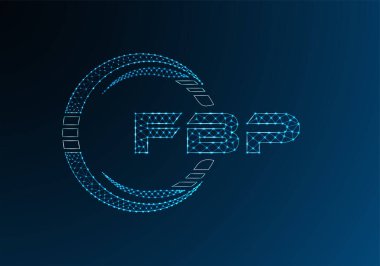 FBP düşük poli harfli logo vektör tasarımı. FBP düşük poli logo tasarımı. 