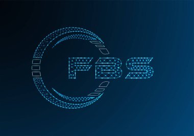 FBS düşük poli harfli logo vektör tasarımı. FBS düşük poli logo tasarımı. 