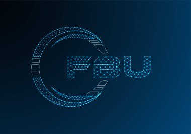 FBU düşük poli harfli logo vektör tasarımı. FBU düşük poli logo tasarımı. 