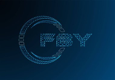 FBY düşük poli harfli logo vektör tasarımı. FBY düşük poli logo tasarımı. 
