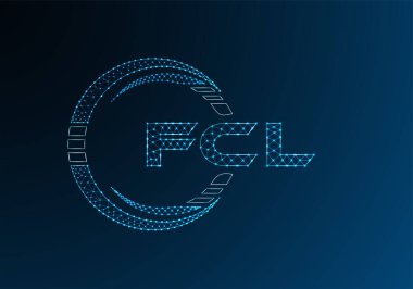 FCL düşük poli harfli logo vektör tasarımı. FCL düşük poli logo tasarımı. 