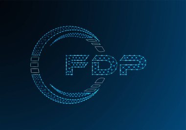 FDP düşük poli harfli logo vektör tasarımı. FDP düşük poli logo tasarımı. 