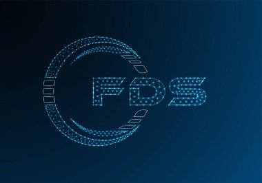 FDS düşük poli harfli logo vektör tasarımı. FDS düşük poli logo tasarımı. 
