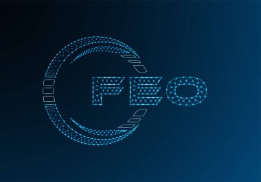 FEP düşük poli harfli logo vektör tasarımı. FEP düşük poli logo tasarımı. 