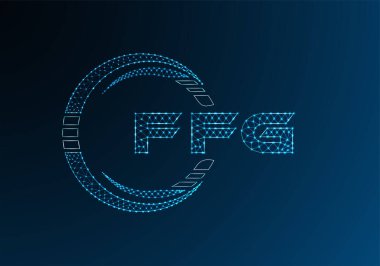 FFG düşük poli harfli logo vektör tasarımı. FFG düşük poli logo tasarımı. 