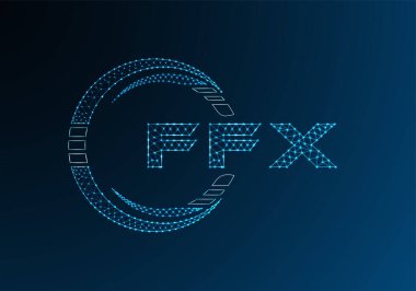 FFX düşük poli harfli logo vektör tasarımı. FFX düşük poli logo tasarımı. 