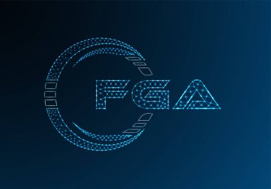 FGA düşük poli harfli logo vektör tasarımı. FGA düşük poli logo tasarımı. 