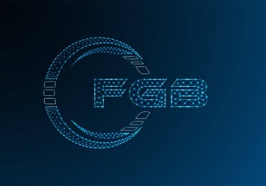 FGB düşük poli harfli logo vektör tasarımı. FGB düşük poli logo tasarımı. 