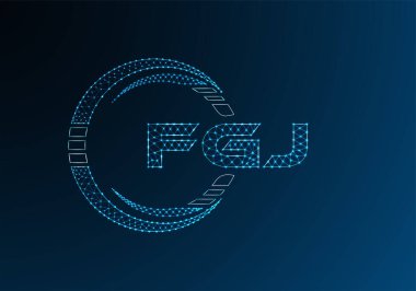 FGJ düşük poli harfli logo vektör tasarımı. FGJ düşük poli logo tasarımı. 