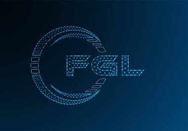 FGL düşük poli harfli logo vektör tasarımı. FGL düşük poli logo tasarımı. 